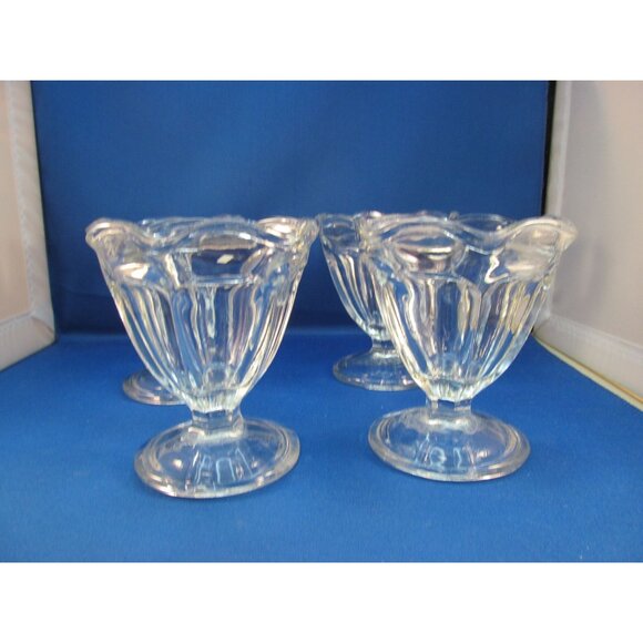 Anchor Hocking Clear Glass Ice Cream Sundae Desert Cups Set of 4 - Picture 6 of 10